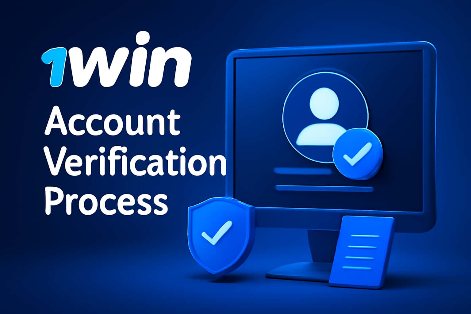 Visual representation of the 1Win Account Verification Process with a focus on security.