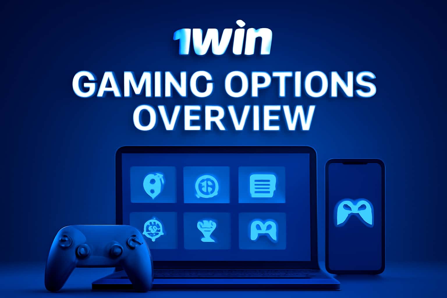 An informative visual representation of 1Win Gaming Options Overview.