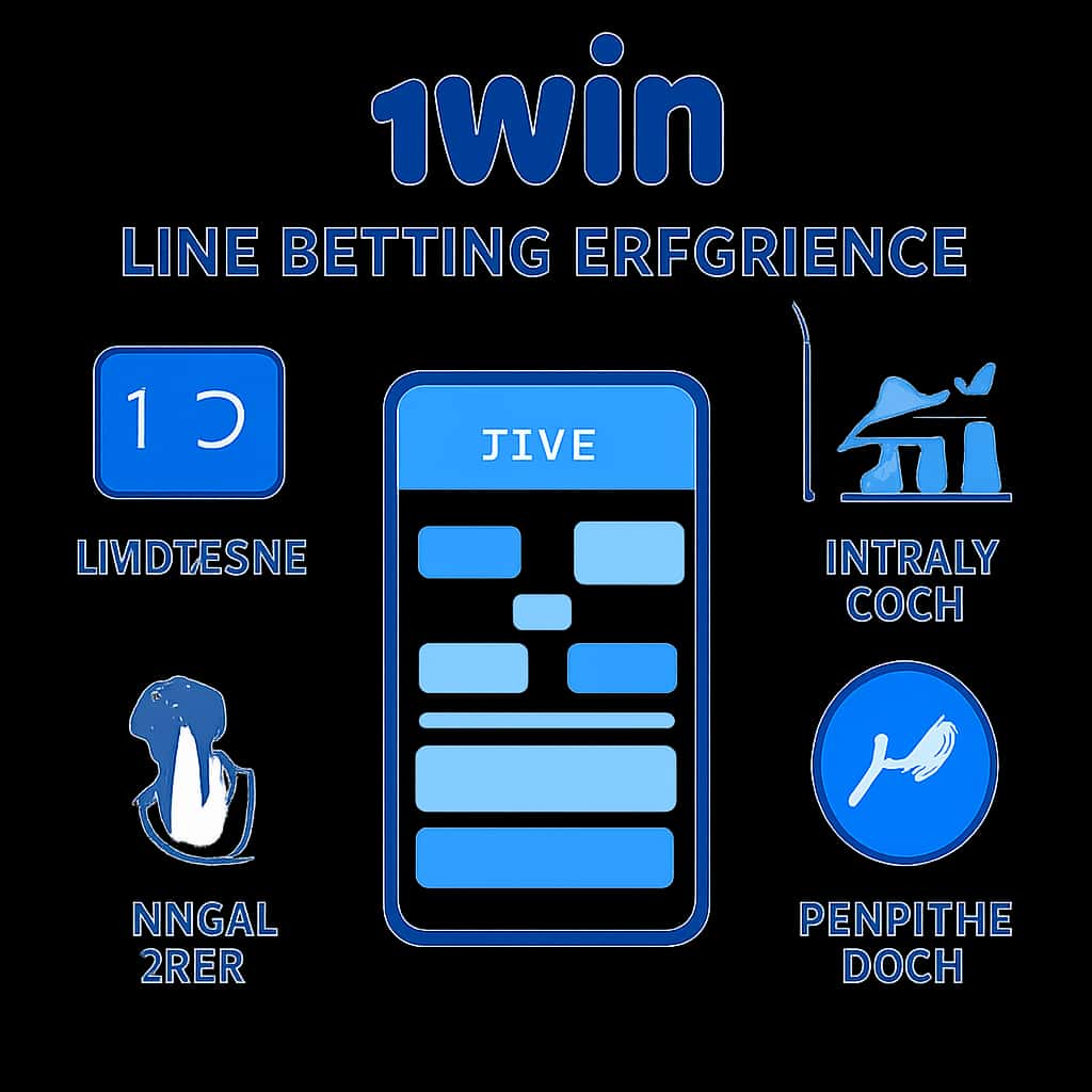 An educational diagram showcasing features of the 1Win Live Betting Experience.