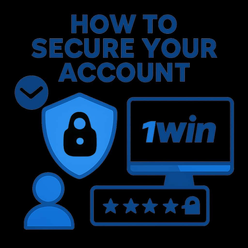 Diagram illustrating steps to secure a 1Win account.