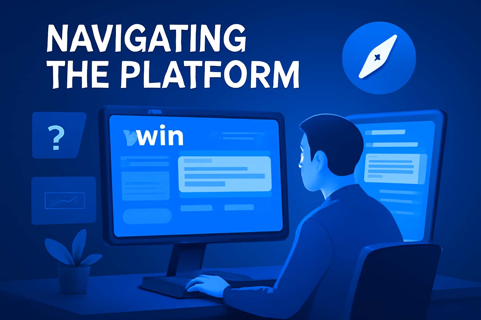 Informative scene depicting navigation on the 1Win platform.