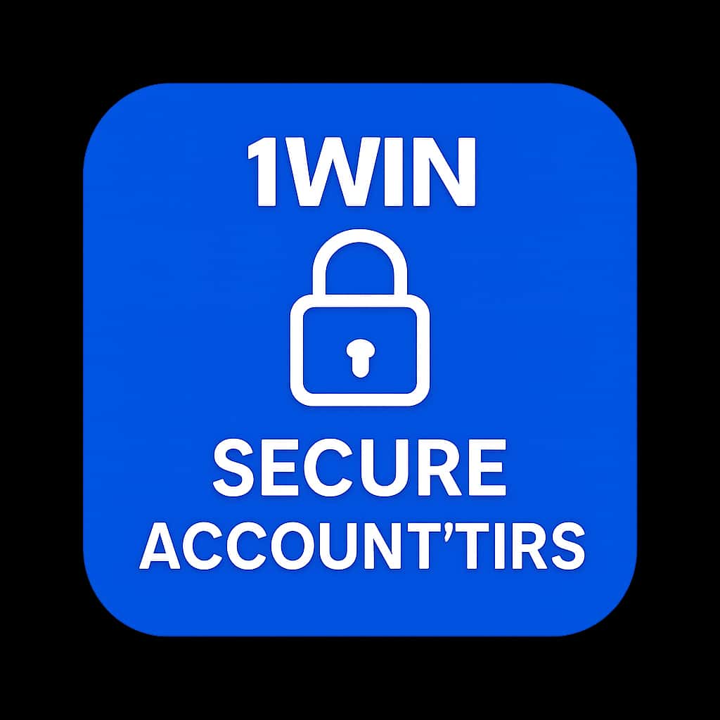 Icon representing tips for securing a 1Win account.